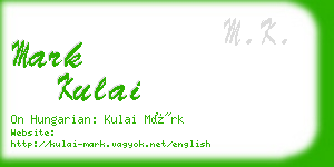 mark kulai business card